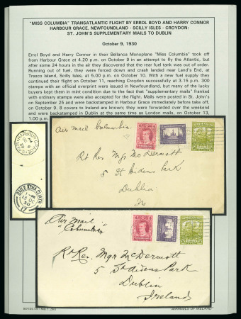 Stamp of Ireland » Airmails 1930-32 Transatlantic Flights: Attractively presented