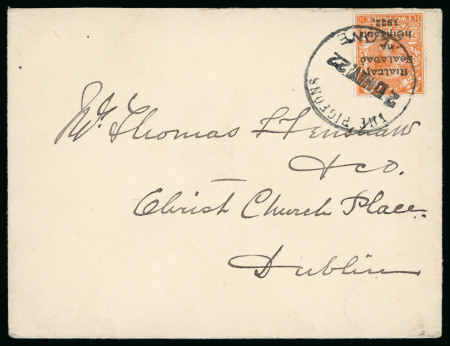 Stamp of Ireland » Airmails 1922 Envelope franked ovptd 2d orange tied by early