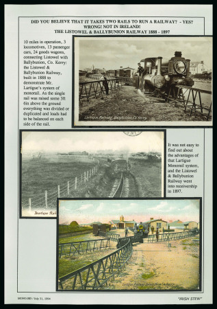 Stamp of Ireland » GB Used In Ireland 1888-1897 Lartigue Monorail: Attractively presented