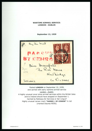 Stamp of Ireland » Airmails 1939-1946 Wartime Airmail Services by Railway Air Service: