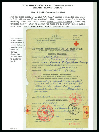 Stamp of Ireland » Airmails 1944-45 Irish Red Cross "By Air Mail" Message Scheme: