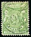 Stamp of Kenya, Uganda and Tanganyika » British East Africa Nakuru: 1896-1901 1/2a cancelled by "NAKURU / E.A.P." fleuron cds