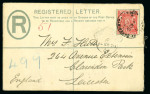 Stamp of Kenya, Uganda and Tanganyika » British East Africa Mombasa Registration Dept: 1903 (Feb 20) 2a Registered envelope with "FOREIGN REGISTRATION DEPARTMENT" cds