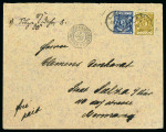Stamp of Kenya, Uganda and Tanganyika » British East Africa Lamu: 1898-1900 trio of covers/cards incl. 1898 "Denhardt" cover at triple rate to Germany with 1896-1901 5a and 2 1/2a