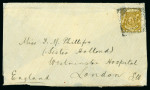 Stamp of Kenya, Uganda and Tanganyika » British East Africa Kikuyu (Kikurugu): 1898 (May 2) Envelope to England with 1896-1901 5a tied by "KIKURUGU" squared circle ds