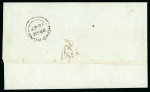 Stamp of Hong Kong 1847 (Sep 17) Entire from Manilla, Philippines, sent to Gibraltar, with very good strike of the Hong Kong crowned circle hs