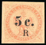 Stamp of Colonies françaises » Réunion 1885-1886, Y&T n°3 (signé Diena) et 4 *, cote 640€,