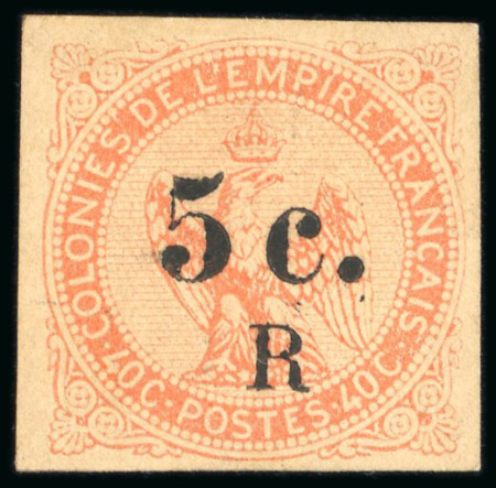 Stamp of Colonies françaises » Réunion 1885-1886, Y&T n°3 (signé Diena) et 4 *, cote 640€,