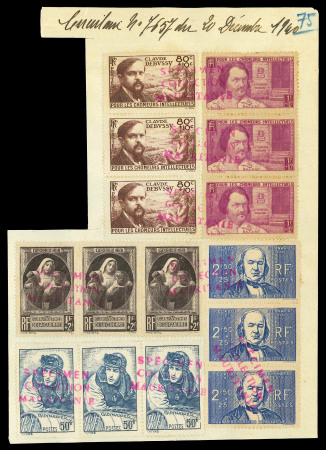 Stamp of Colonies françaises » Colonies Francaise Collections et Lots 1939-1942, Collection de timbres issus de l'archive