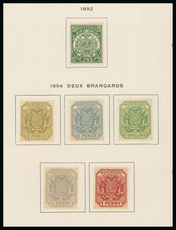 Stamp of South Africa » Transvaal 1885-1901 "Collection de Timbres Transvaal" printed booklet with mint collection