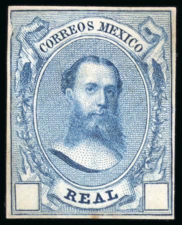 Stamp of Mexico Early classic essays in for colours, rose, blue, violet