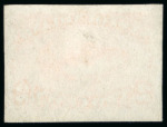 Stamp of Canada » Newfoundland 1887 2c orange-vermilion imperforate, cancelled by black barred circle, described as a remainder