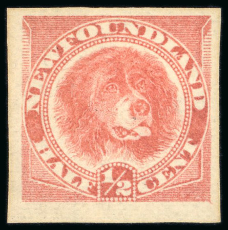 Stamp of Canada » Newfoundland 1887 2c orange-vermilion imperforate with original gum, uncatalogued 