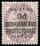 Stamp of South Africa » Mafeking 1900 3d on 1d serif surcharge unused