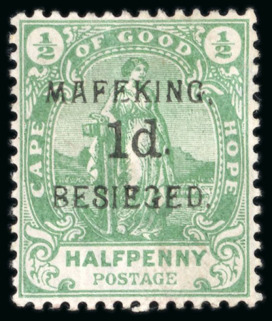 Stamp of South Africa » Mafeking 1900 COGH 1d on 1/2d & 3d on 1d "Standing Hope" mint & unused respectively, and "Seated Hope" 6d on 3d and 1s on 4d used 