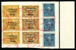 Stamp of Portuguese Colonies » Cape Verde 1913 Surcharges Issue: Two fragments with eleven different