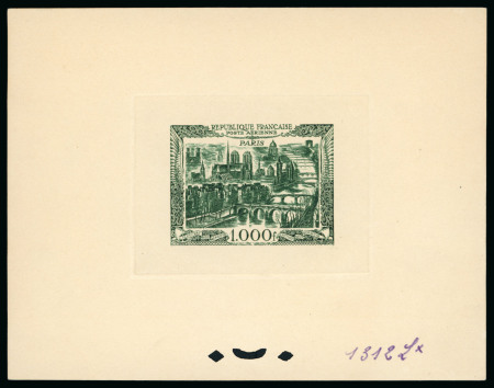Stamp of France » Poste Aérienne 1950, Épreuve de couleur 1'000 francs Paris Y&T PA