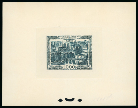 Stamp of France » Poste Aérienne 1950, Épreuve de couleur 1'000 francs Paris Y&T PA