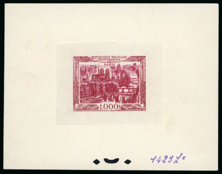 Stamp of France » Poste Aérienne 1950, Épreuve de couleur 1'000 francs Paris Y&T PA