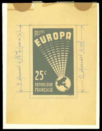 Stamp of France » Émissions à partir de 1900 1960, Étonnante archive de concours pour le timbre
