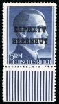Stamp of Germany » Local Issues 1945 HERRNHUT 1945 set of the 14 issued stamps 1pf to 60pf including the two shades of the 6pf value and the very rare 12 unissued values