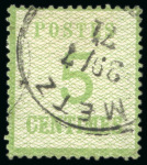 Stamp of France » Alsace-Lorraine 1870-1871, Y&T n°4b burelage renversé oblitération