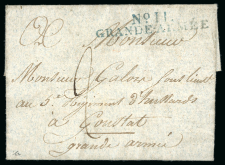 Stamp of France 1807, N°11 Grande Armée (bleu), Lettre datée du