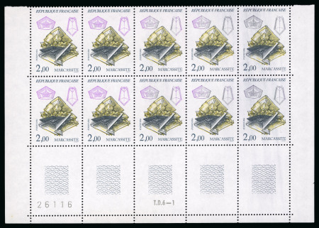 Stamp of France » Émissions à partir de 1900 1986, Bloc de 10 en bas de feuille Y&T n°2429 Marcassite,