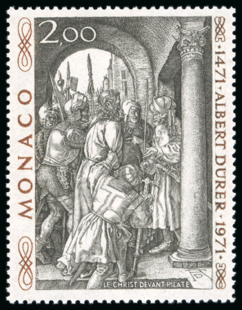 Stamp of Colonies françaises » Monaco 1972, Monaco variété Albert au lieu de Albrecht Dürer