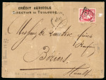Stamp of France » Emission de Bordeaux 1870 1871, Lettre avec tampon d'expéditeur "Crédit Agricole