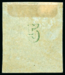 Stamp of Greece » Large Hermes Heads » 1861-62 First Athens Coarse Printing 5L green, used, good to large margins, very fine to