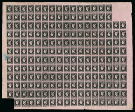 Stamp of Romania » 1866-67 Prince Carol I - Coloured Papers 1866 20par on thin paper from stone C in almost full mint sheet