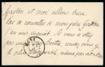 Stamp of France » Guerre de 1870-1871 BELGIQUE, 1870, Pli confié aux aérostiers sur carte