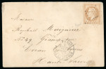 Stamp of France » Guerre de 1870-1871 1870, Tarif à 10 centimes sur carte pour Évian-les-Bains