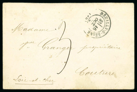 Stamp of France » Guerre de 1870-1871 1870, Étude de 3 cartes postales transportées par