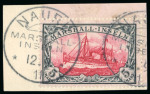 Stamp of Large Lots and Collections German Colonies: 1900-19, Group of used 41 high values (Mi. €7'800+).