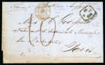 Stamp of Auction catalogues » Alexandrie 1859, Lettre pour Paris postée d'Alexandrie et postée