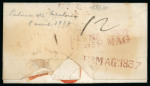 Stamp of France 1837, Lettre des Baléares (Espagne) pour Palerme (Italie)