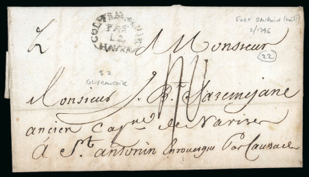 Stamp of Colonies françaises 1786, Lettre de Fort Dauphin (Haiti) du 15 février,