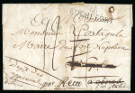 Stamp of France 1814, Lettre datée du 23 janvier avec marque postale