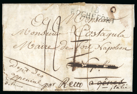 Stamp of France 1814, Lettre datée du 23 janvier avec marque postale