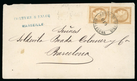 Stamp of France » Emission Cérès 1871-72 1875-1876, Lot de 3 lettres avec oblitération Admon