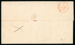 Stamp of France » Empire 1853-1862 1856, Lettre pour Rome (Italie) affranchissement Empire