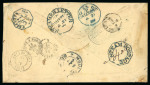 Stamp of France » Empire 1853-1862 1869, Letre pour Bangkok avec réexpédition en Indes,