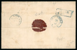 Stamp of German States » Oldenburg 1861 2Gr red-orange, fine to very good margins, tied to wrapper by blue Mooksiel boxed ds