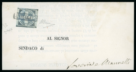 Stamp of Italian States » Naples 1860, 1/2 t. azzurro "Croce di Savoia", usato su circolare
