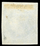 Stamp of Greece » Large Hermes Heads » 1861 Barre proofs 20L Blue on thin bluish paper, regummed, good even
