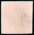 Stamp of Dominican Republic 1865 Medio Real black on rose, on wove paper, unus