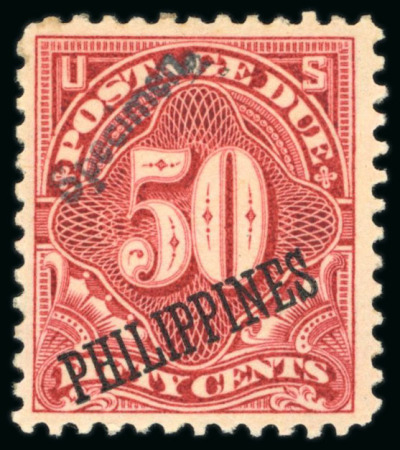 Stamp of United States » U.S. Possessions » Philippines » U.S. Administration - Regular Issues Postage Dues. 1899 1c to 50c, "Specimen" diagonal overprint