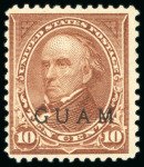Stamp of United States » U.S. Possessions » Guam 1899 10c brown type II, mint original gum